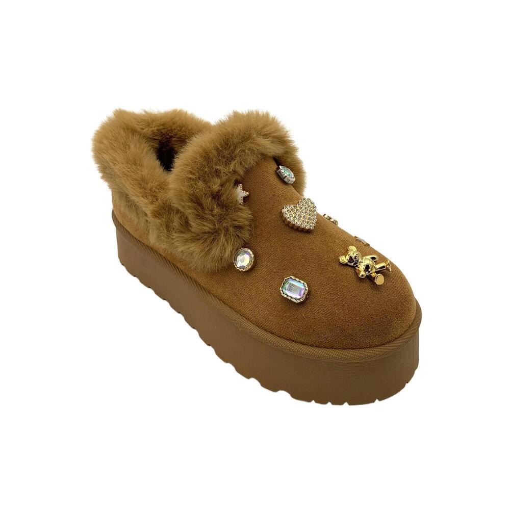 London Rag Women's Zeta Charm Boots Tan - Medium